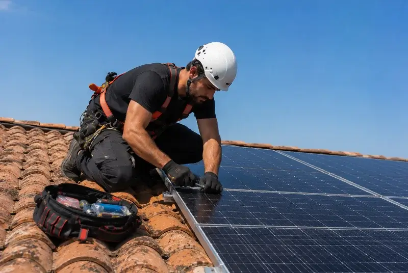 Maintenance et monitoring de panneaux solaires à Doumy